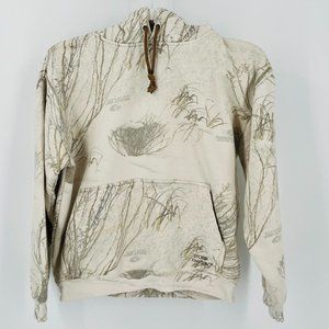 Cabela's Cream and Brown Camouflage Hoodie